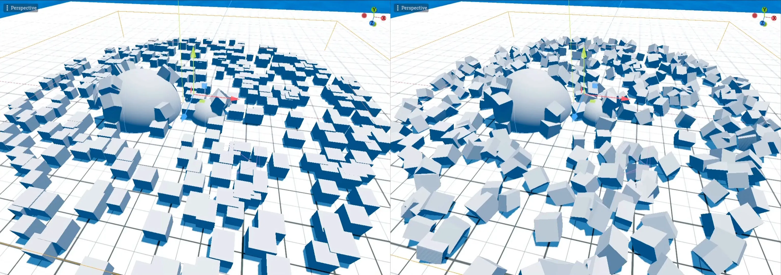 Demonstration of random rotation
